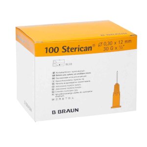 Braun Sterican Kanülen 0.30x12mm, Sondergrössen, gelb