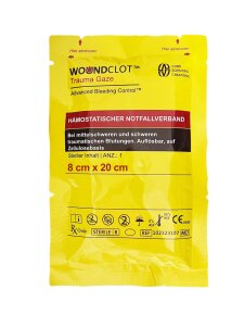 Woundclot First Responder Hämostatische Gaze Gelb...